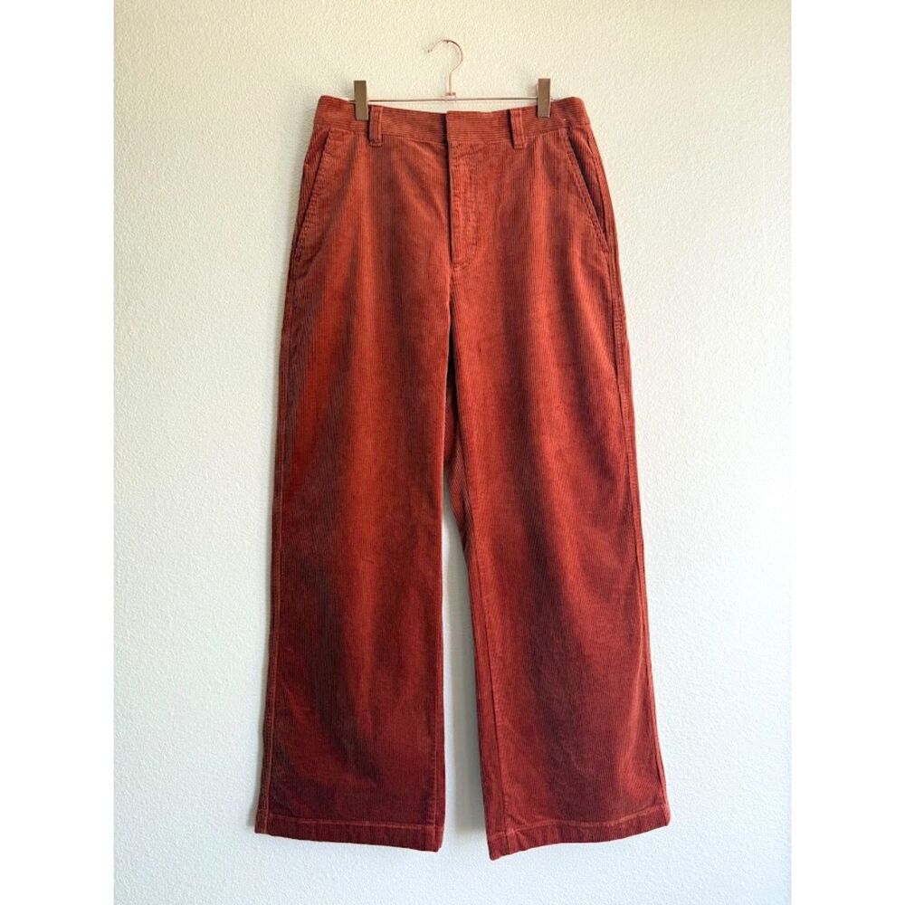 Uniqlo Comptoir des Cotonniers Corduroy Wide Leg Pants in  Rust Red size M